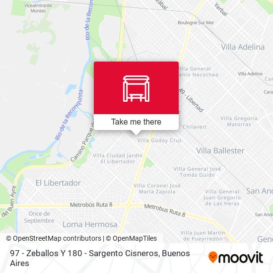 Mapa de 97 - Zeballos Y 180 - Sargento Cisneros