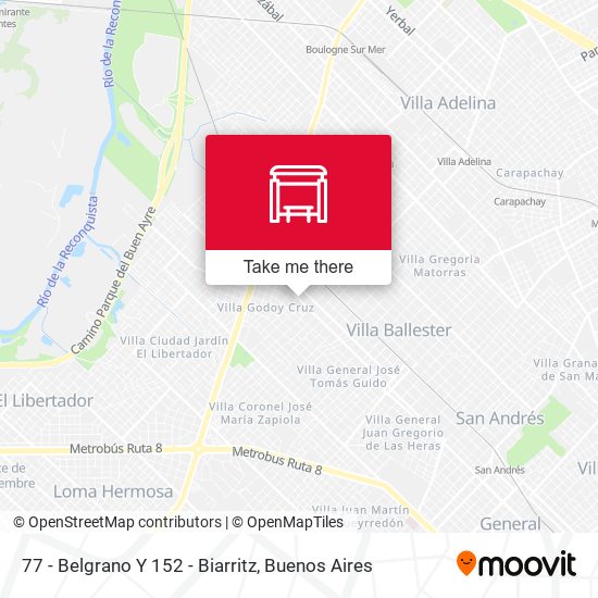 Mapa de 77 - Belgrano Y 152 - Biarritz