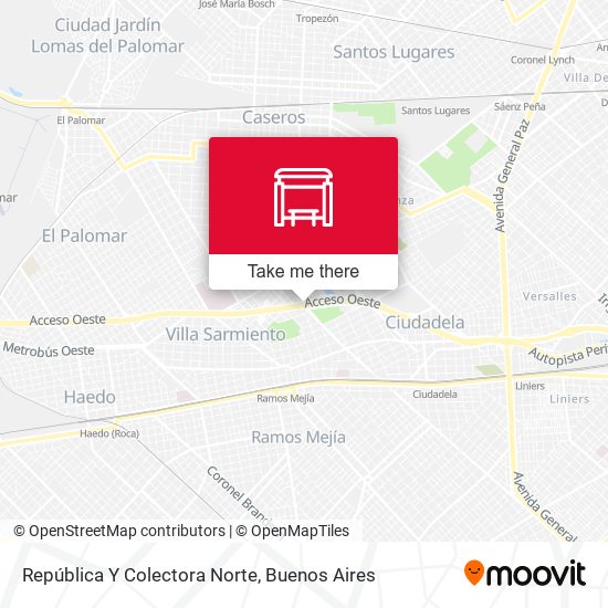 República Y Colectora Norte map