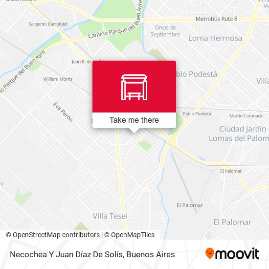 Necochea Y Juan Díaz De Solís map