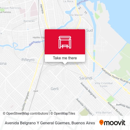 Mapa de Avenida Belgrano Y General Güemes