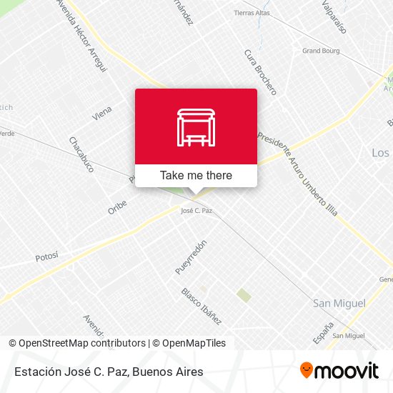 Estación José C. Paz map