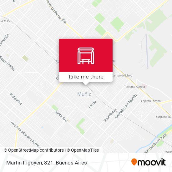 Martín Irigoyen, 821 map