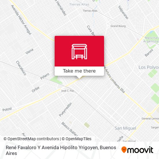 Mapa de René Favaloro Y Avenida Hipólito Yrigoyen