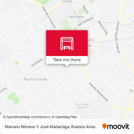 Mapa de Mariano Moreno Y José Madariaga