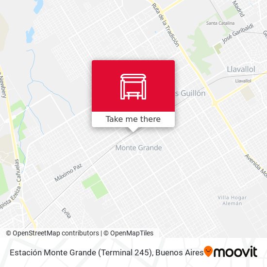 Mapa de Estación Monte Grande (Terminal 245)
