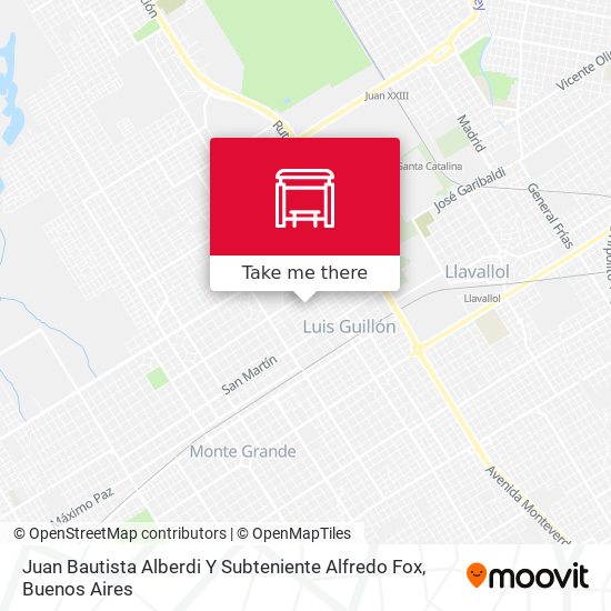 Mapa de Juan Bautista Alberdi Y Subteniente Alfredo Fox