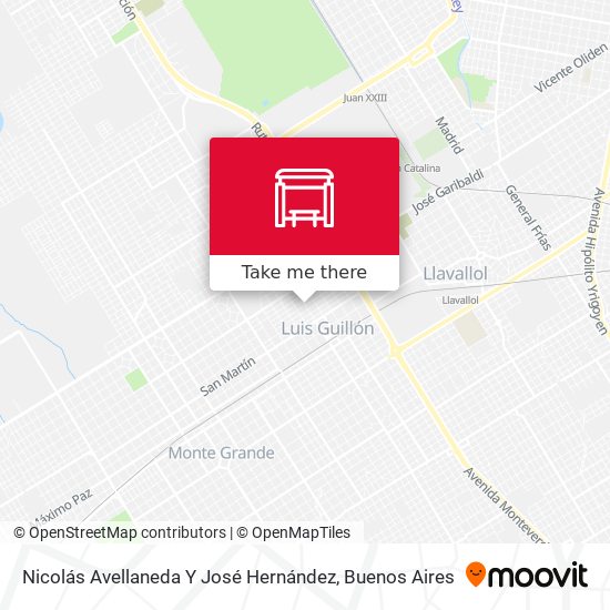 Nicolás Avellaneda Y José Hernández map