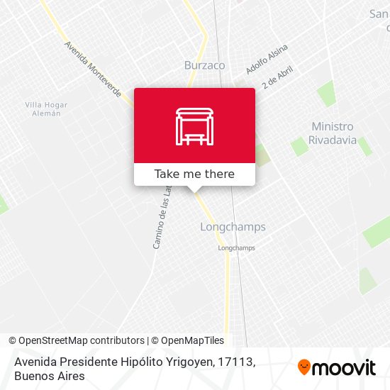Mapa de Avenida Presidente Hipólito Yrigoyen, 17113