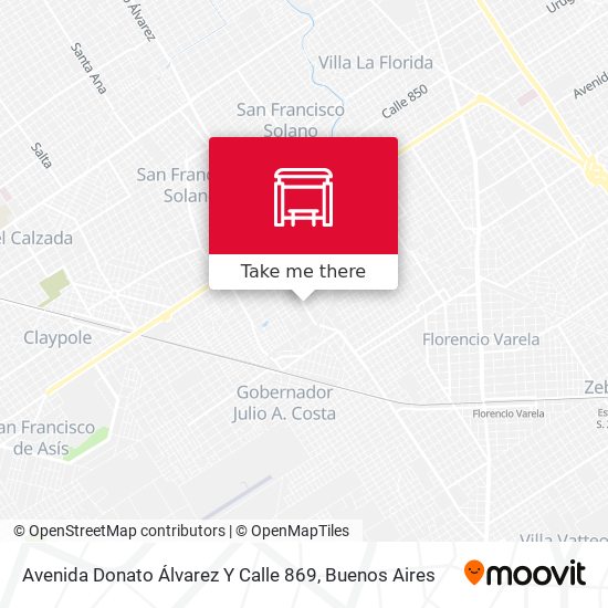 Avenida Donato Álvarez Y Calle 869 map
