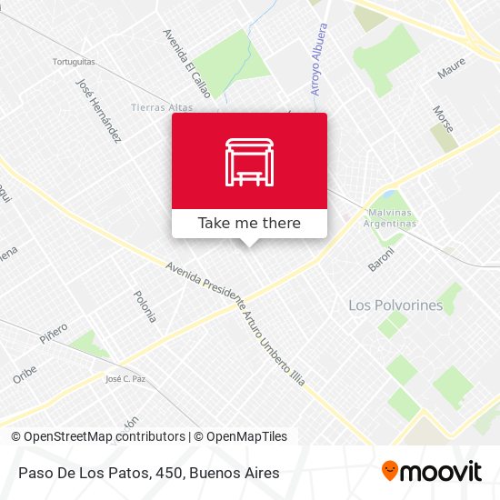 Paso De Los Patos, 450 map