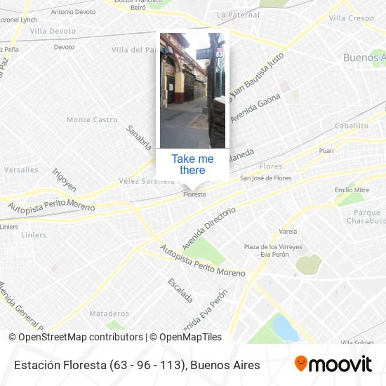 Mapa de Estación Floresta (63 - 96 - 113)