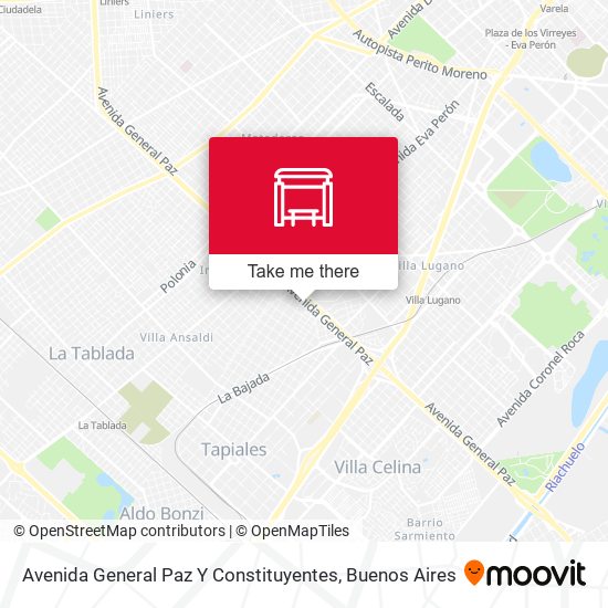 Avenida General Paz Y Constituyentes map