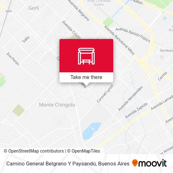 Camino General Belgrano Y Paysandú map