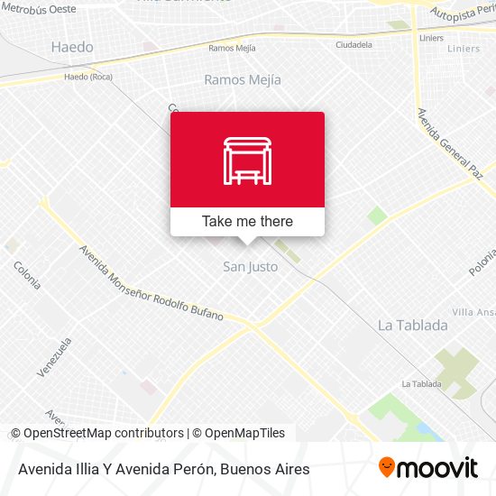 Mapa de Avenida Illia Y Avenida Perón