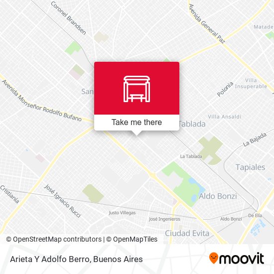 Arieta Y Adolfo Berro map