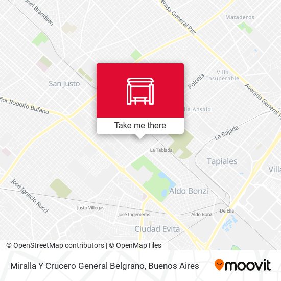 Mapa de Miralla Y Crucero General Belgrano