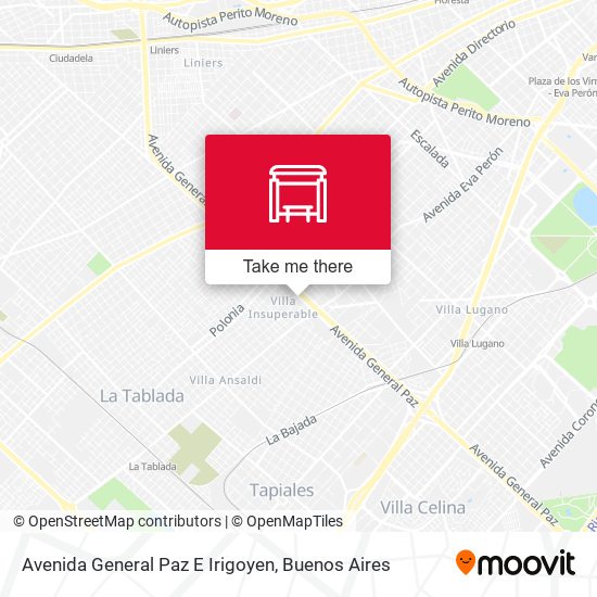 Avenida General Paz E Irigoyen map