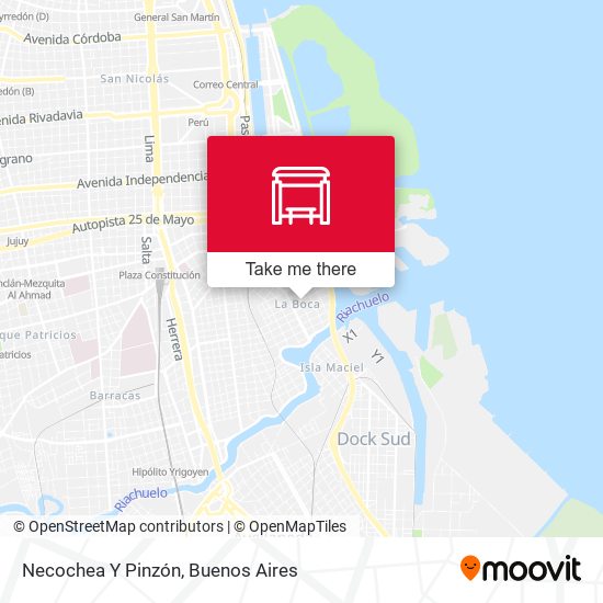 Necochea Y Pinzón map