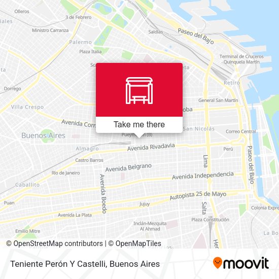 Teniente Perón Y Castelli map