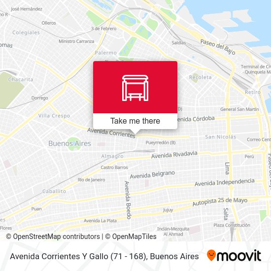 Avenida Corrientes Y Gallo (71 - 168) map