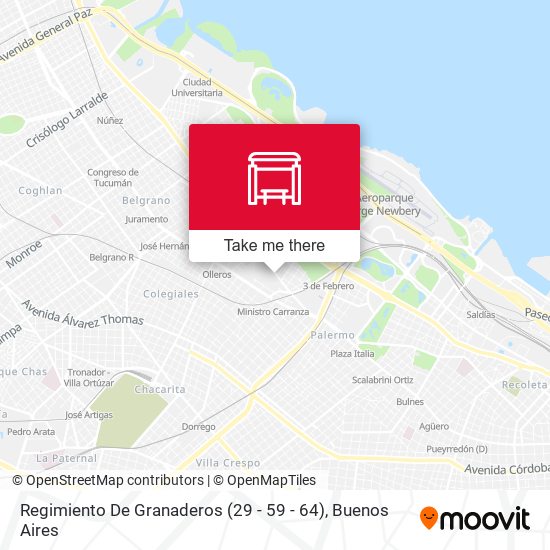 Regimiento De Granaderos (29 - 59 - 64) map