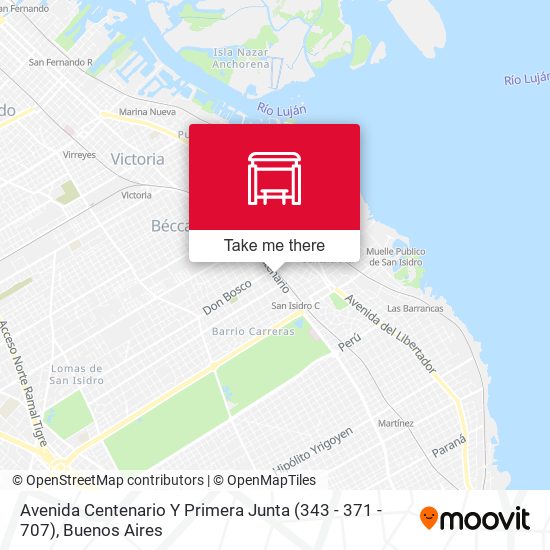 Avenida Centenario Y Primera Junta (343 - 371 - 707) map