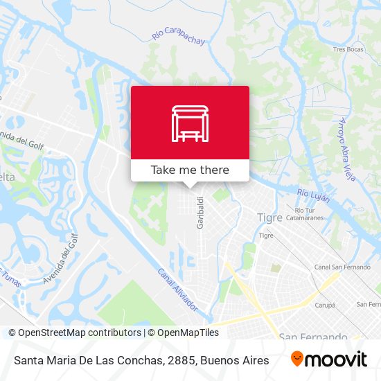 Mapa de Santa Maria De Las Conchas, 2885