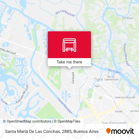 Santa Maria De Las Conchas, 2885 map