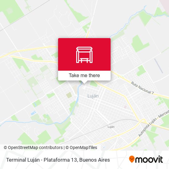 Mapa de Terminal Luján - Plataforma 13