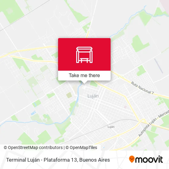 Mapa de Terminal Luján - Plataforma 13