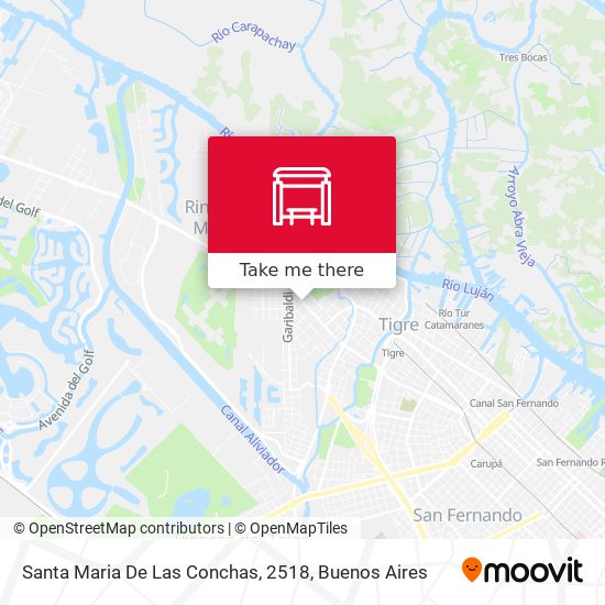 Santa Maria De Las Conchas, 2518 map