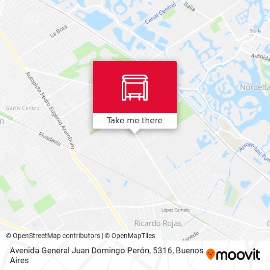 Mapa de Avenida General Juan Domingo Perón, 5316