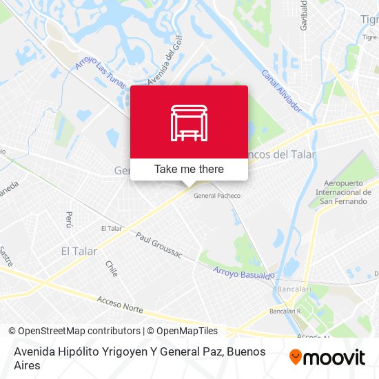 Mapa de Avenida Hipólito Yrigoyen Y General Paz