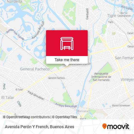 Avenida Perón Y French map