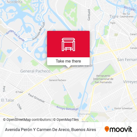Avenida Perón Y Carmen De Areco map