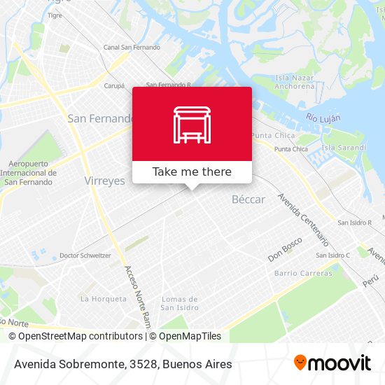 Avenida Sobremonte, 3528 map