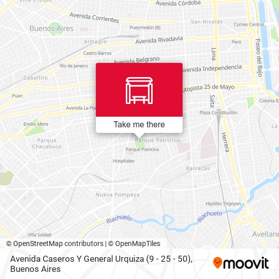 Avenida Caseros Y General Urquiza (9 - 25 - 50) map