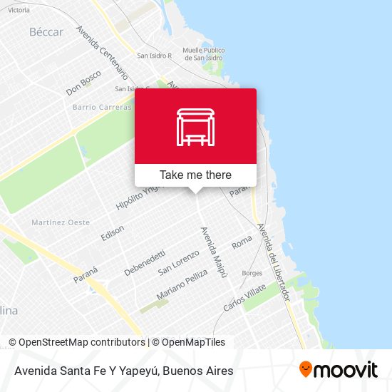 Avenida Santa Fe Y Yapeyú map