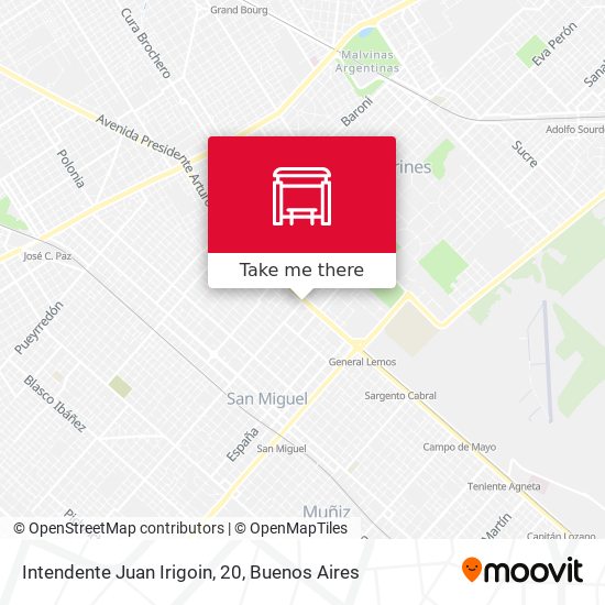 Mapa de Intendente Juan Irigoin, 20
