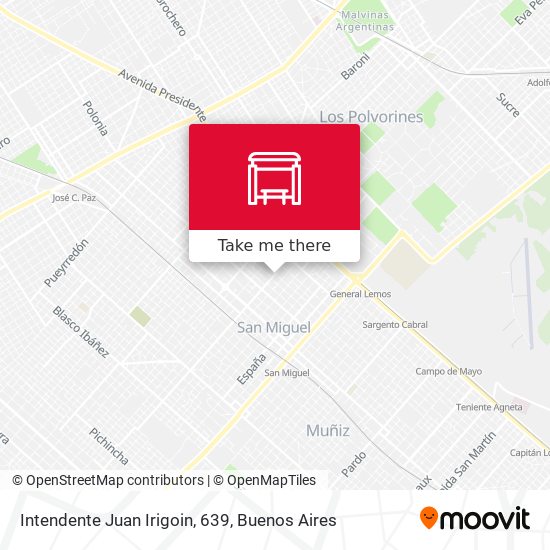 Mapa de Intendente Juan Irigoin, 639