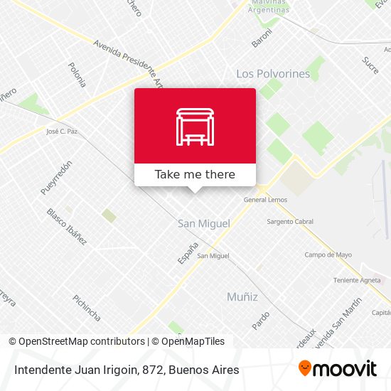 Intendente Juan Irigoin, 872 map