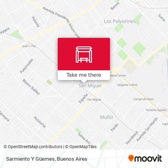Sarmiento Y Güemes map