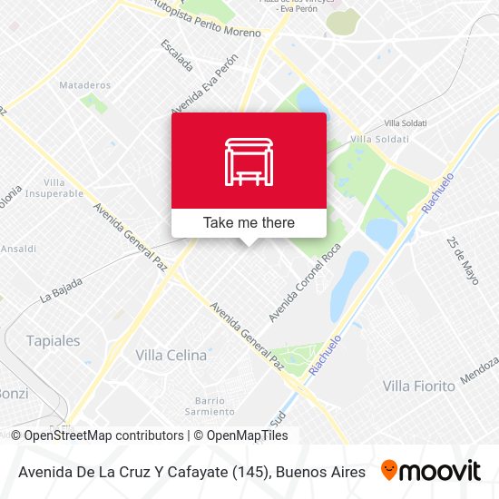Avenida De La Cruz Y Cafayate (145) map