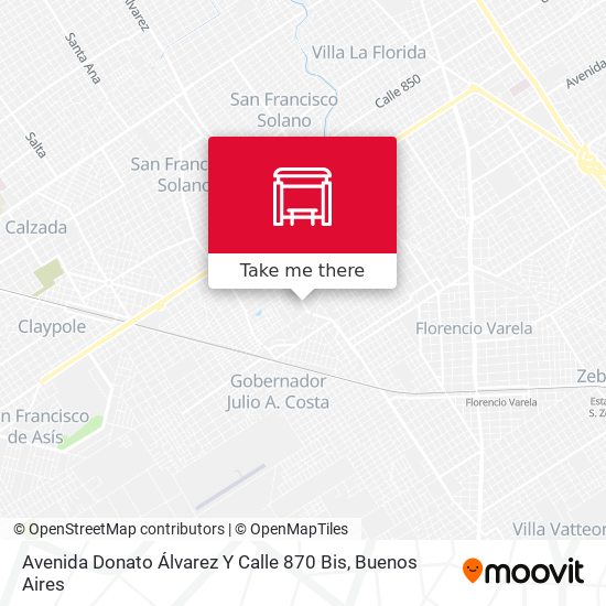 Avenida Donato Álvarez Y Calle 870 Bis map