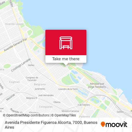 Mapa de Avenida Presidente Figueroa Alcorta, 7000