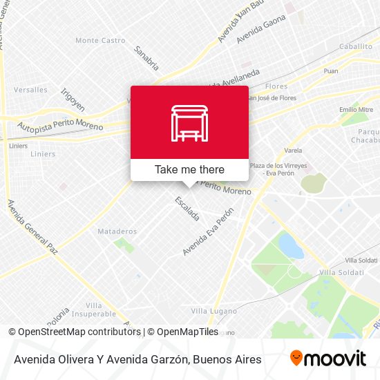 Mapa de Avenida Olivera Y Avenida Garzón