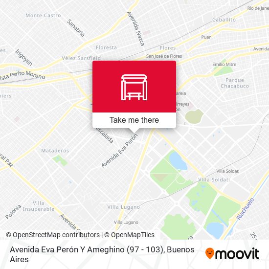 Avenida Eva Perón Y Ameghino (97 - 103) map