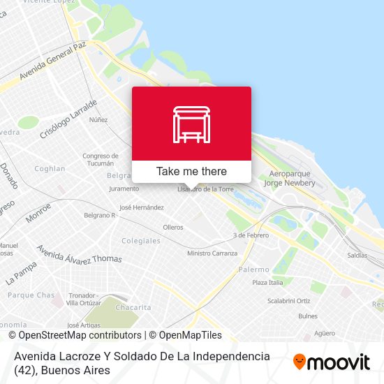 Avenida Lacroze Y Soldado De La Independencia (42) map