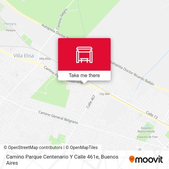 Mapa de Camino Parque Centenario Y Calle 461e